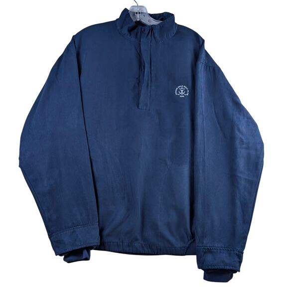 Zero Restrictions Woods Hole Golf Club 1/2 Zip Microsuede Jacket Mens Large - Picture 1 of 10